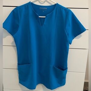 Mandala Scrubs Set Electric Blue XS Top / S High Waisted Jogger Pants